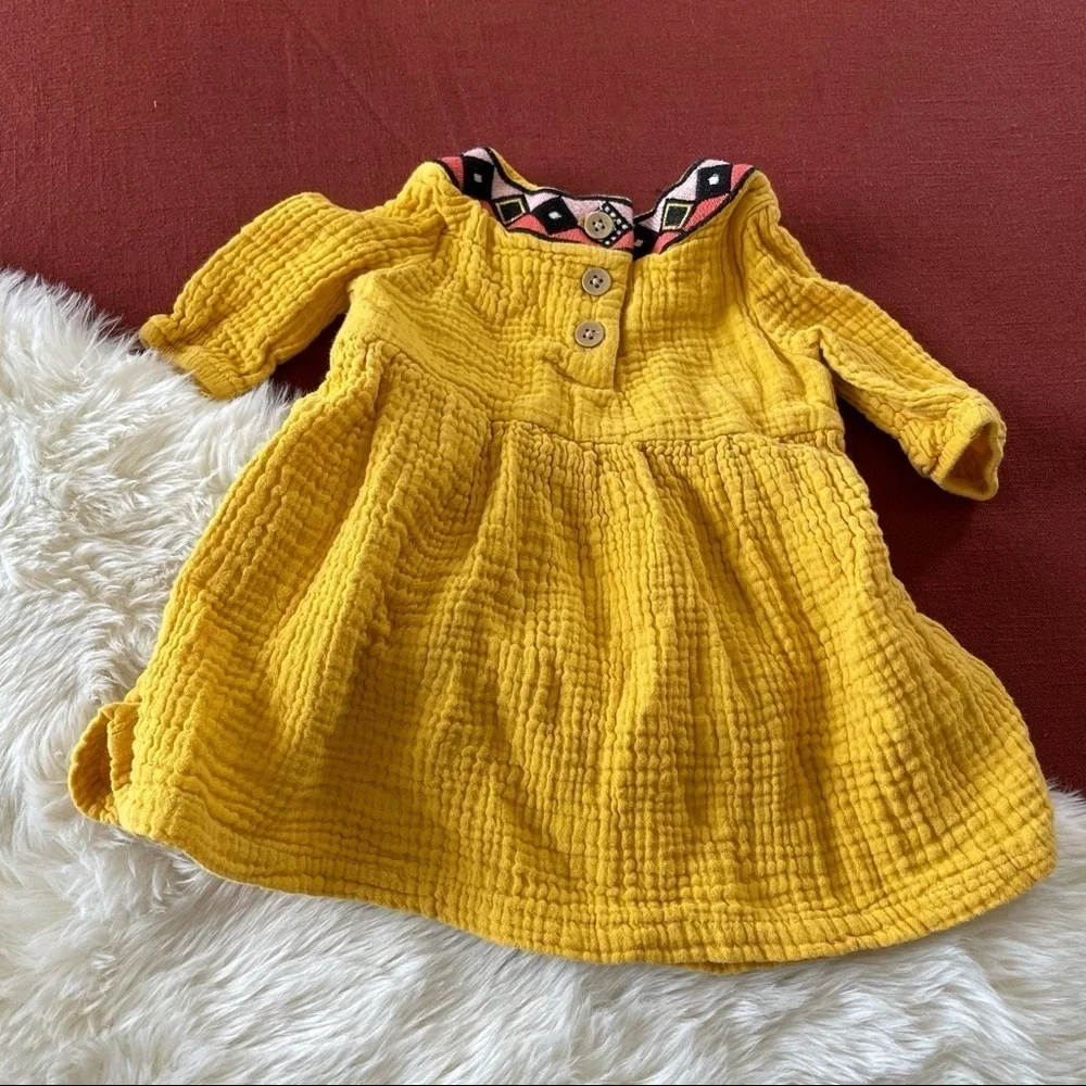 Genuine kids Oshkosh boho embroidered Muslin dress